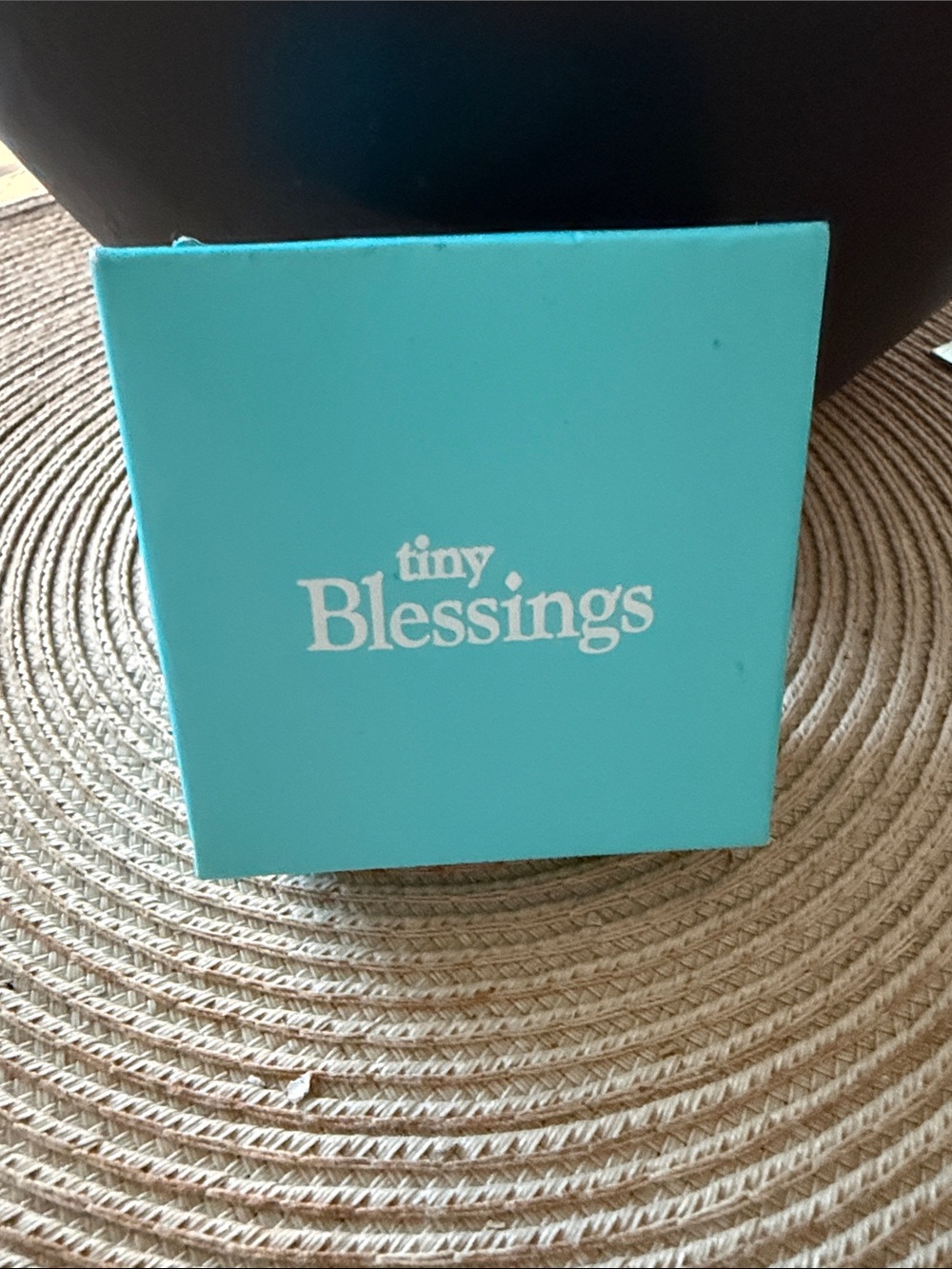 Kids Tiny Blessings Jewelry Box in Teal 3"x3"
